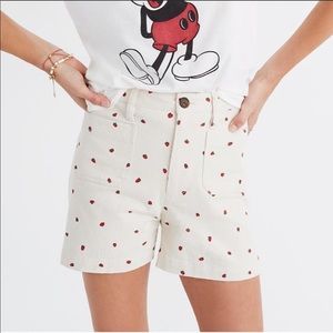 Madewell Emmett Fresh Strawberry Shorts